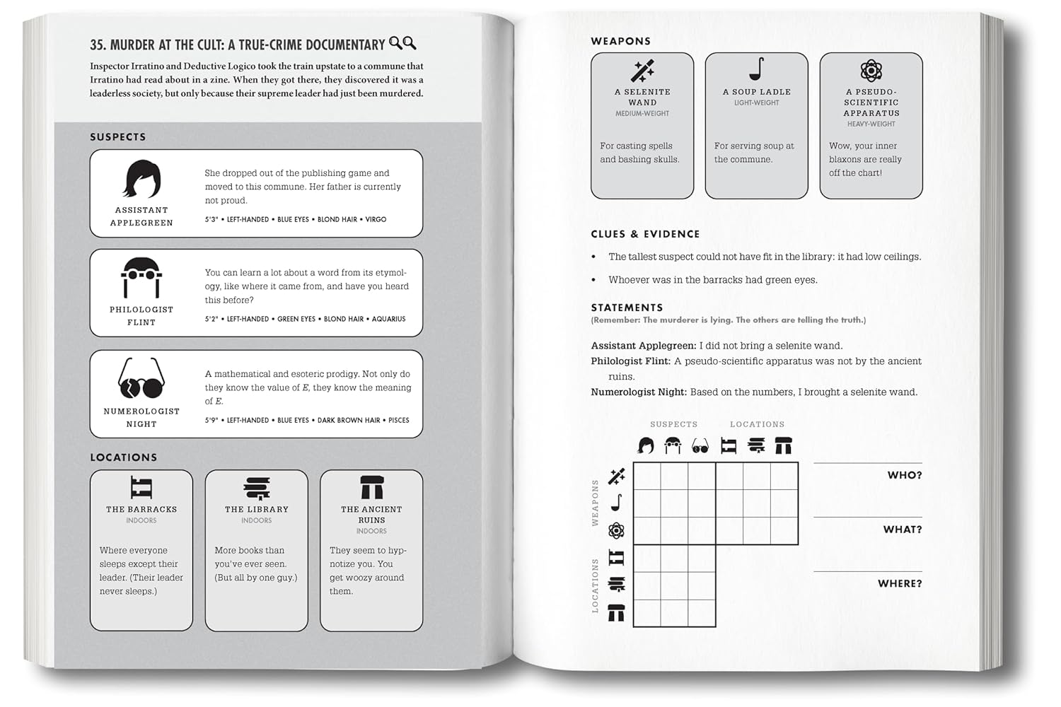 Murdle: Volume 1: 100 Elementary to Impossible Mysteries to Solve Using Logic, Skill, and the Power of Deduction St. Martin's Griffin