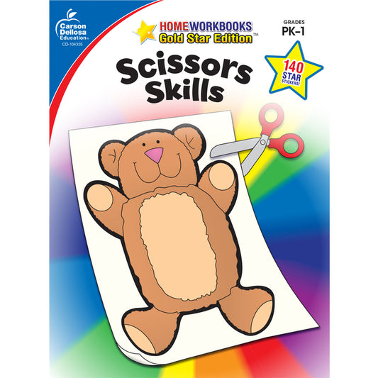 Scissors Skills, Grades Pk - 1: Gold Star Edition Volume 17 Carson Dellosa Education